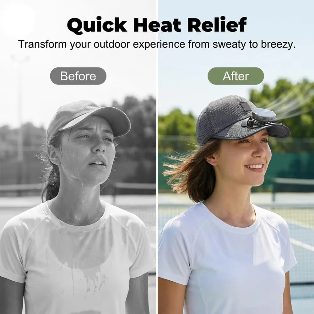 Solar Fan Baseball Cap